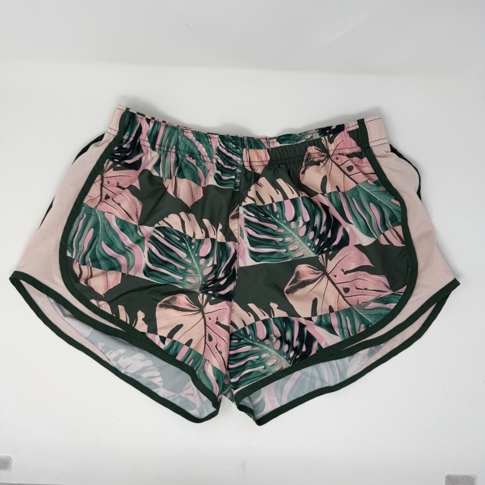 Nike Dri-FIT Women’s Running Shorts Medium Tropical Leaf Print size medium